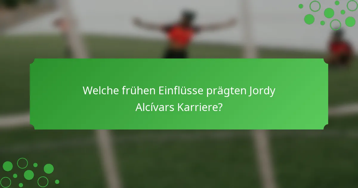 Welche frühen Einflüsse prägten Jordy Alcívars Karriere?